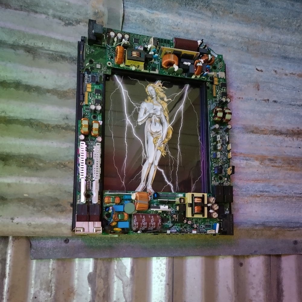 Chrome Aphrodite Trucker Art By Neon Nicho